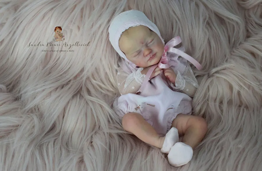 Mini Reborn Kit 9 Inches Reborn Baby Vinyl Doll Kit  Wee Mouse Unpainted Unassembled Doll Parts DIY Blank Reborn Doll Kit
