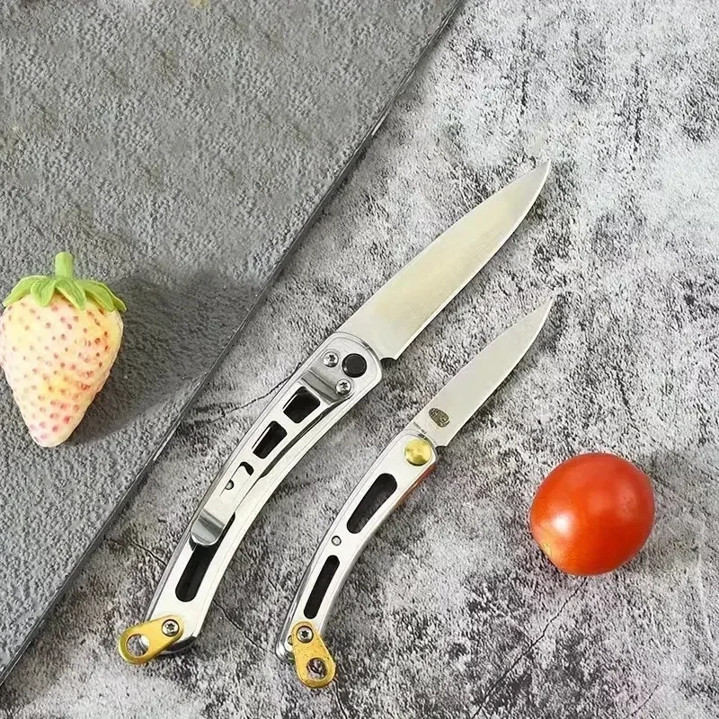 Outdoor Portable Folding Knife, Stainless Steel Blade, Keychain, Pendant, Travel Camping Tools, Holiday Gifts 4