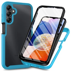 Shockproof Clear Case with Built - in Screen Protector and Rugged Defender Cover for Galaxy A16 4G 5G (Sky blue)