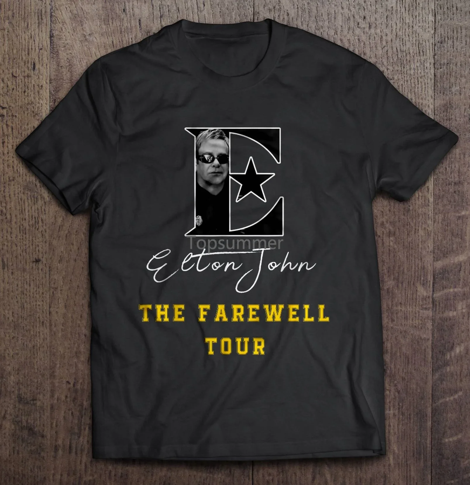 

Men Funny T Shirt Fashion Tshirt Elton John The Farewell Tour Women T-Shirt
