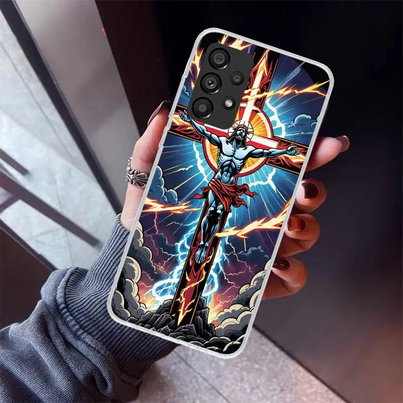 Christian Cross Design Phone Case - Elegant and Protective