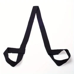 Versatile Yoga Mat Strap - Durable Polyester, Ideal for Stretching & Fitness Training (Black)