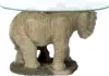 Glass-Topped Coffee and Cocktail Table, 18" High, Full Color Finish Creative Elephant Living Room Tables 5