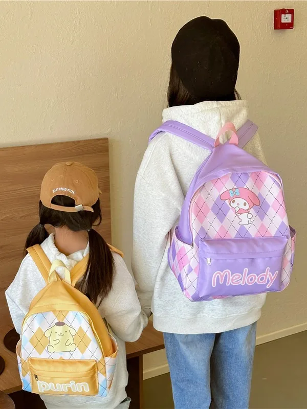 

Sanrio New School Bag Student Cartoon Cinnamoroll My Melody Hello Kitty Large Capacity Backpack Korean Japanese Kawaii Gift