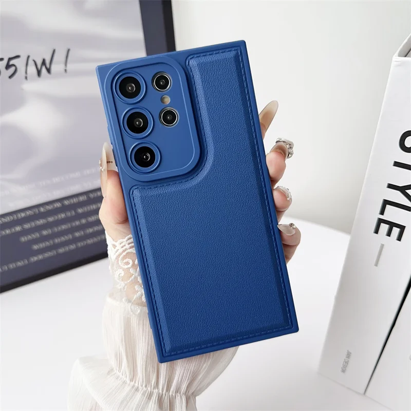 Étui de téléphone en cuir de luxe pour Samsung Galaxy A53 A73 A33 A23 A13 A03S A52 A12 A32 A51 A71 A52S Coque arrière en silicone TPU souple_voghion.com