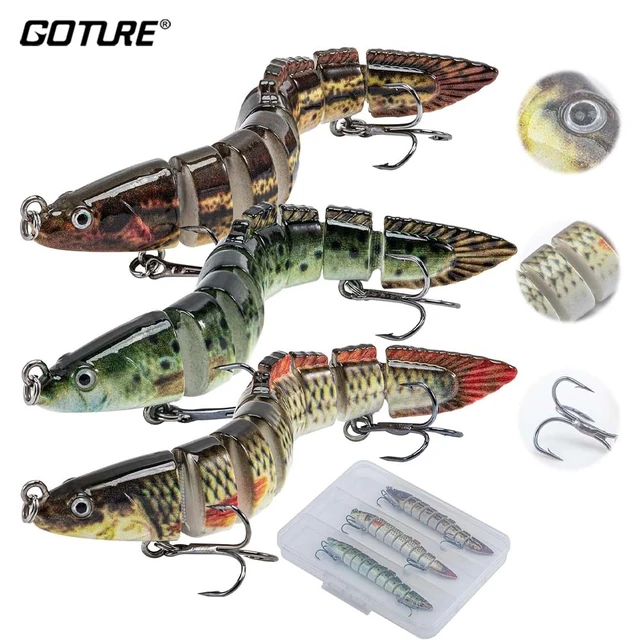 Goture 3Pcs/6Pcs Lifelike Multi Jointed Fishing Lures for Bass Pike Walleye  Slow Sinking Swimbaits for Freshwater Saltwater - AliExpress
