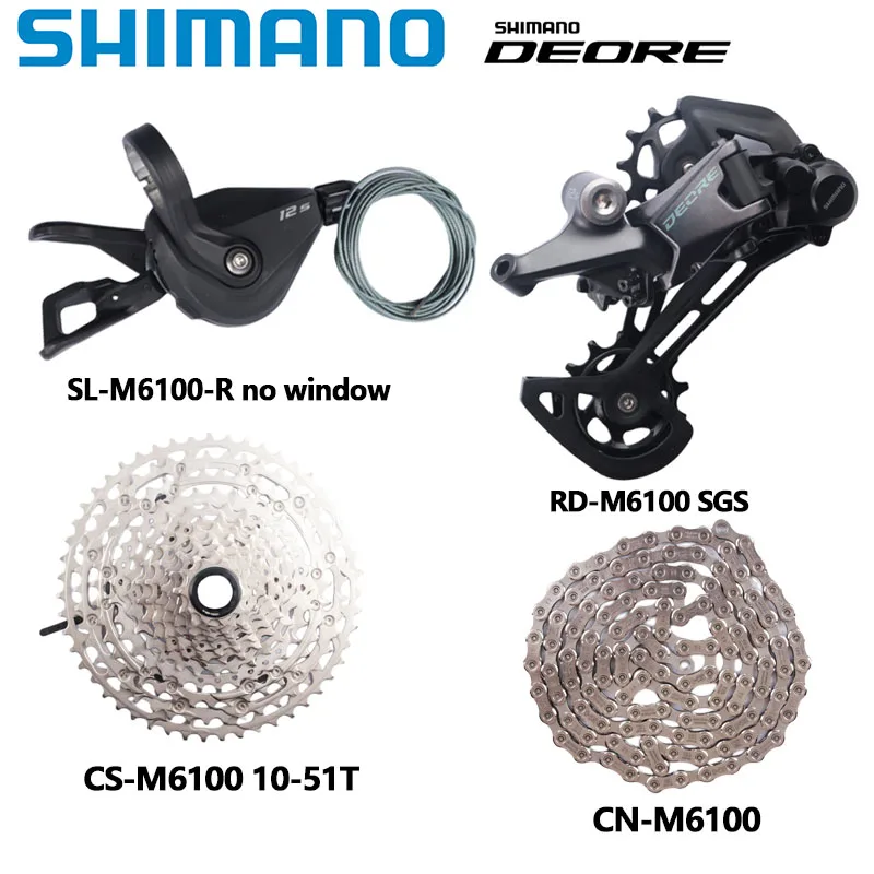 SHIMANO DEORE M6100 1x12s Gruppe für MTB M6100 Shifter Schaltwerk 10-51T Kassette M7100 Kette Sunshine K7 12S 4-teiliges Kit – Detail 6