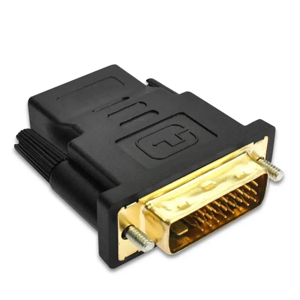 Dvi כדי hdmi מתאם vi 24 + 1 כדי hdmi-תואם plug dvi זכר כדי hdmi-תואם ממיר וידאו עבור מקרן hdtv