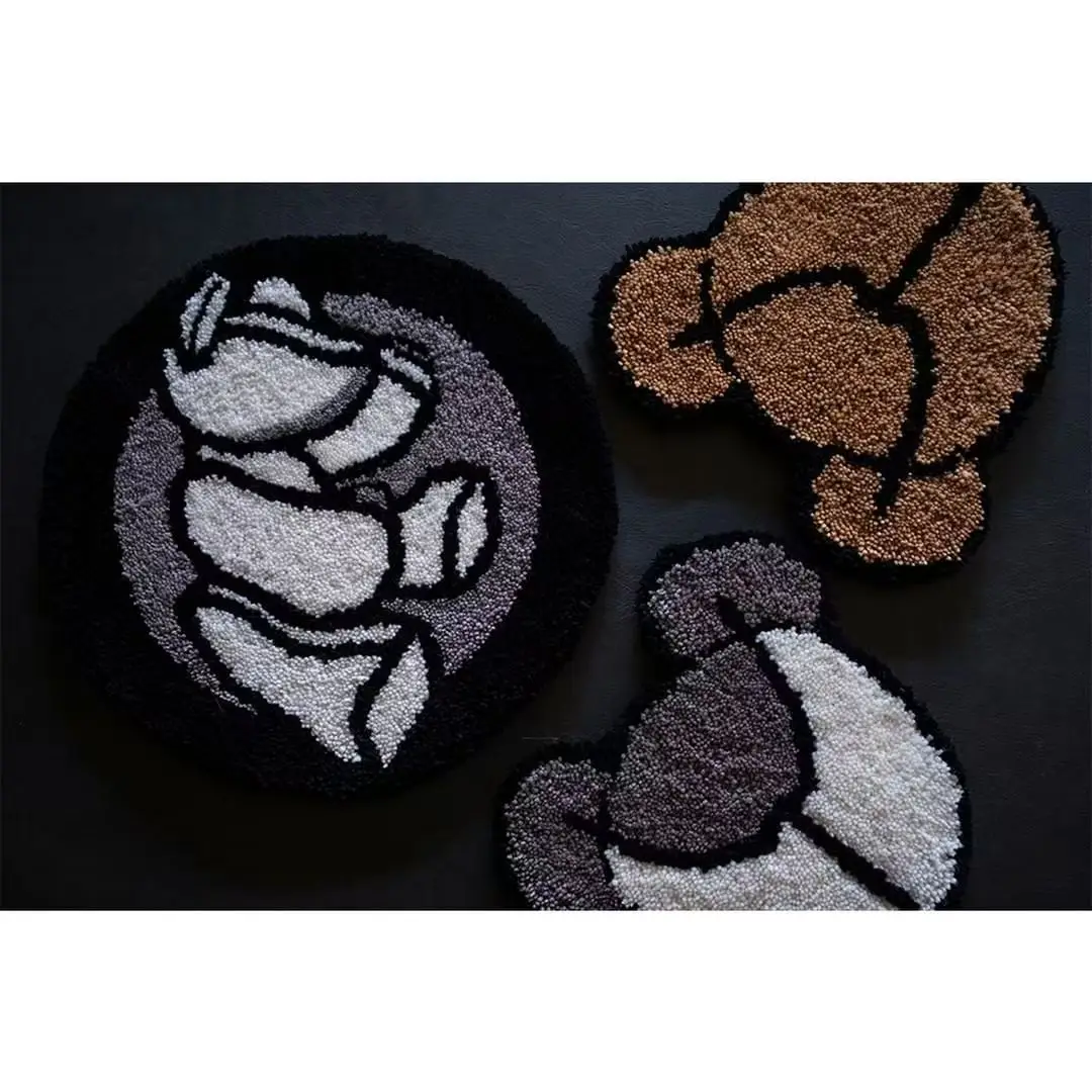 Kuma rug bear cushion, camp carpet, camping edge blanket, several blankets floor blanket, outdoor comfortable fluff seat cushion 5