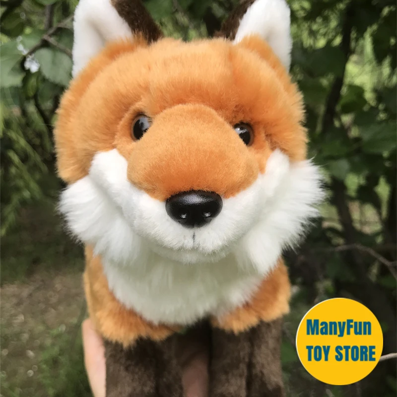 Realistic Red Fox High Fidelity Cute Plushie Vulpe Plush Toys Lifelike Animals Simulation Stuffed Doll Kawai Toy Gifts For Kids 3