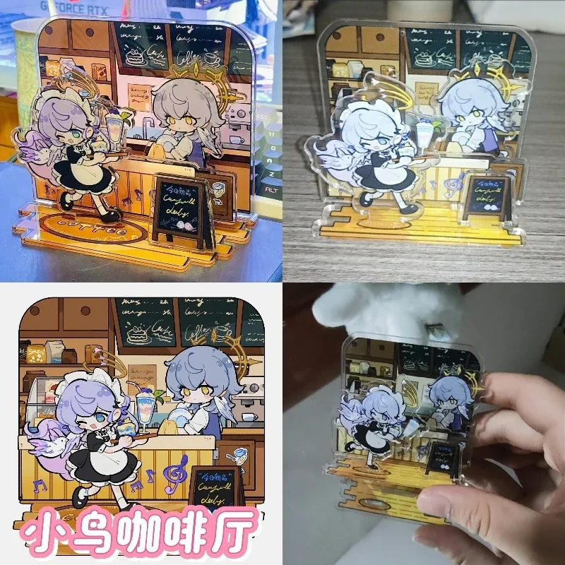 Honkai: Star Rail Robin Sunday Coffee Shop Acrylic Figure Stand Decor Ornament Collection