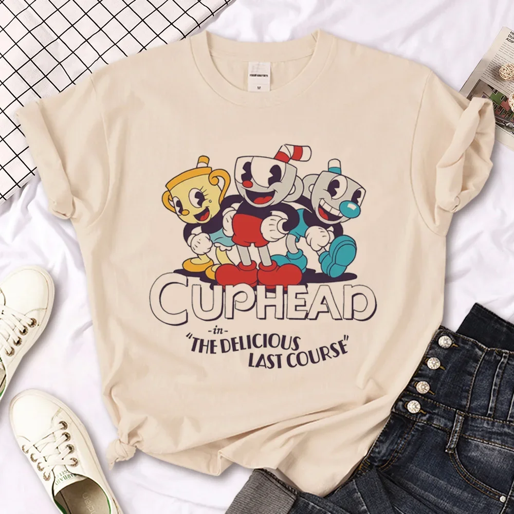 thumbnail image 1 of Cuphead-Camiseta Y2K para mujer, ropa de calle femenina, 1 of 5