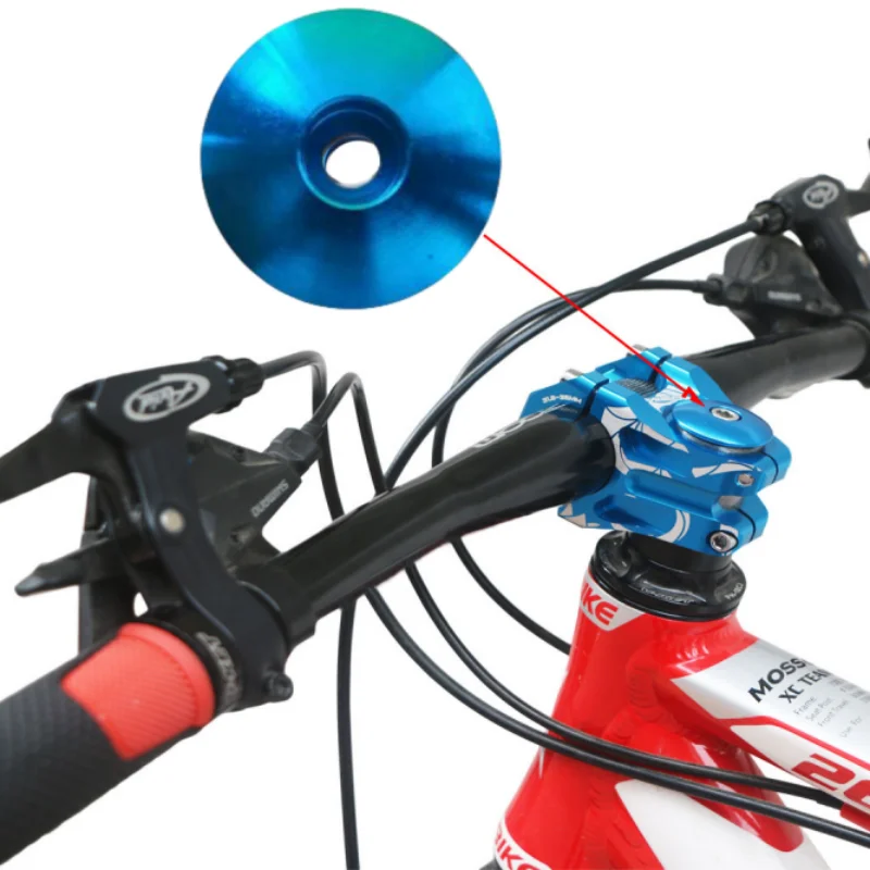 ZHIQU Bike Headset Stem Top Cap Cover with Screw Headset Star Nut and Dust Cap Fit for 1-1/8 Inch bike stem cap