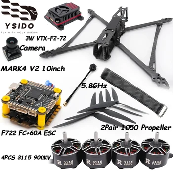 Sd5f75af7e4b3453aab6cac54c2fcd5f9H.jpg Mark4 V2 10 pouces 427 mm Cadre F722 Contrôle de vol 60A ESC 3115 900KV Moteur 1050 Hélice Caméra VTX Récepteur Antenne pour FPV Done