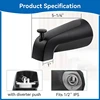 Bathroom Tub Spout For E531D-1F-62, Tub Spout With Shower Diverter 1/2Inch IPS Inside Thread Bathtub Faucet Spout 6