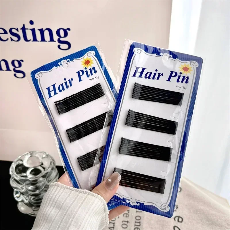 

Korean Versatile Hair Accessories Black One Line Clip Metal Hair Clips 36pcs/set Hairpin Hair Waved Straight Bobby Pin Barrette