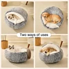 Cat Bed Round Plush Fluffy Hooded Cat Bed Cave, Cozy for Indoor Cats or Small Dog beds, Soothing Pet Beds Doughnut 3