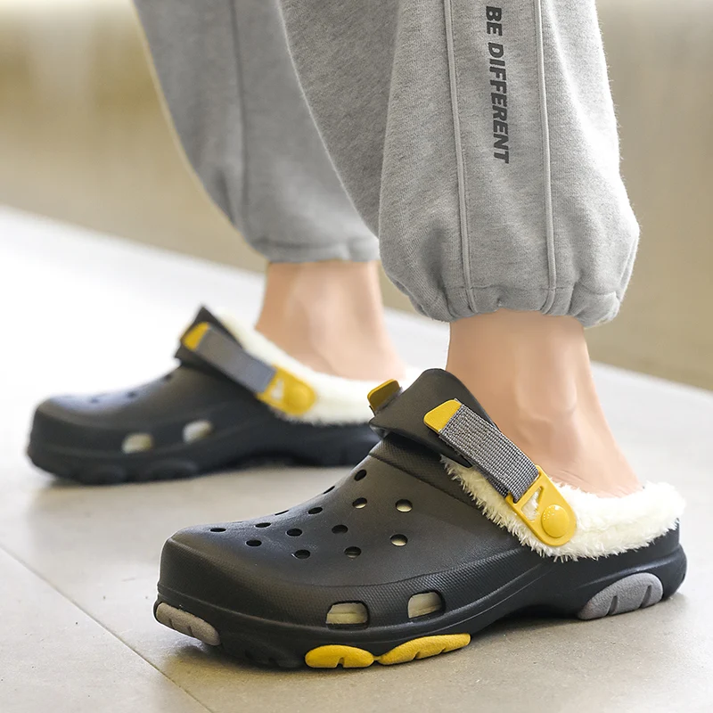 Men's Slippers Winter Cotton Slipper For Man Indoor Keep Warm Eva Non-slip Mans Casual Shoe Lightweight Couple Shoes New Fashion