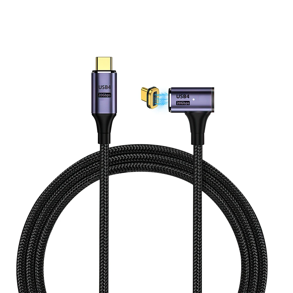 Enhanced Magnetic USB-C Cable with 100W Fast Charging and 8K Support