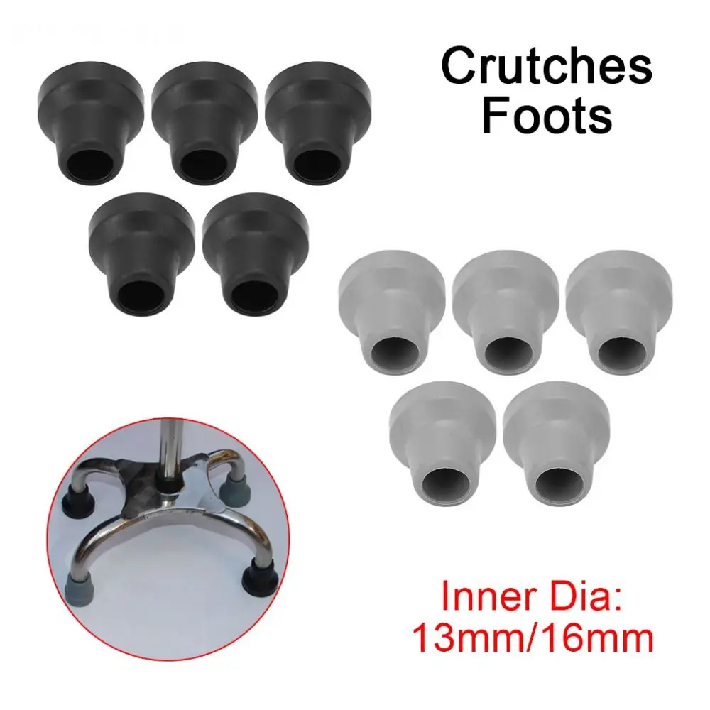 Rubber Feet Cane Tips Trekking Pole Foot Covers Hiking Stick Accessories Non-slip Elder Crutch Pads Replacement 2Pcs