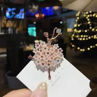 Fashion Rhinestone Enamel Gymnastics Ballet Dancer Brooch Pin For Women Cute Pins Crystal Corsage Brooch Wedding Jewelry Gift - Image 6