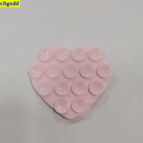 cltgxdd 1piece heart-shaped double-sided suction cup silicone phone holder with 15 suction cups, powerful selfie function - Image 11