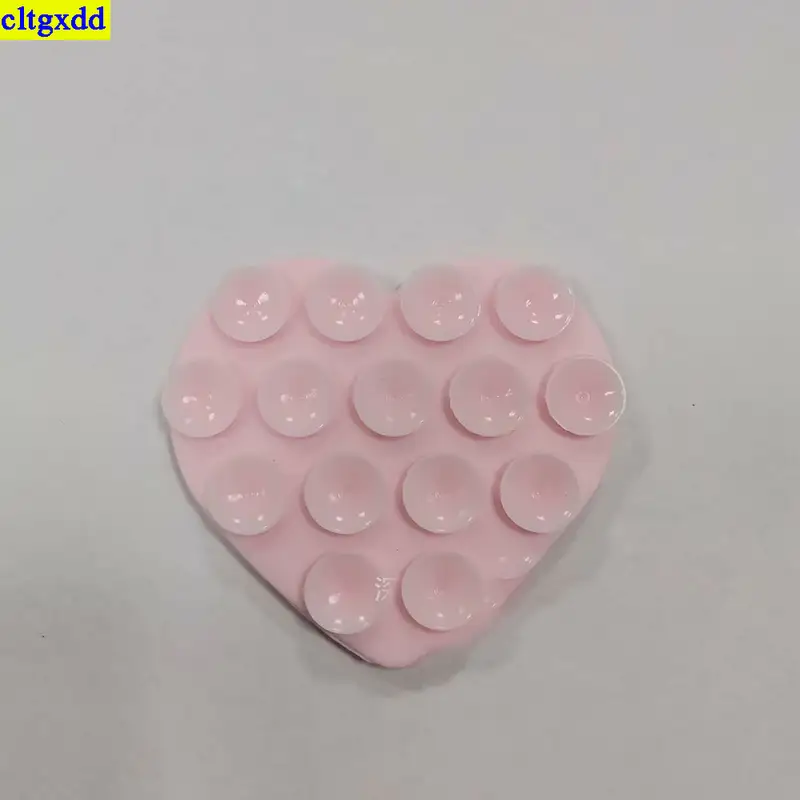 cltgxdd 1piece heart-shaped double-sided suction cup silicone phone holder with 15 suction cups, powerful selfie function - Image 11