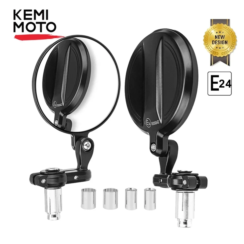 Motorcycle Mirror Motorcycle Mirrors Bicycle Mirror Motorcycle Mirror E-MARK Handlebar End Mirrors For MT07 MT09 R1 R3 For Cafe Racer CB125R CBF125 Z900 Z750 Scooter