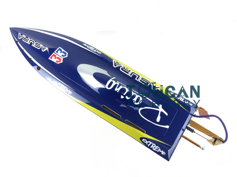 Blue H750 PNP Shark Fiber Glass Electric RC Racing Speed Boat W/1750kv Brushless Motor/120A ESC/ Servo Prevent Capsized TH02639 3