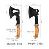 Outdoor two-color handle axe, emergency firefighting, self-defense, camping, mountain cutting axe tool 3