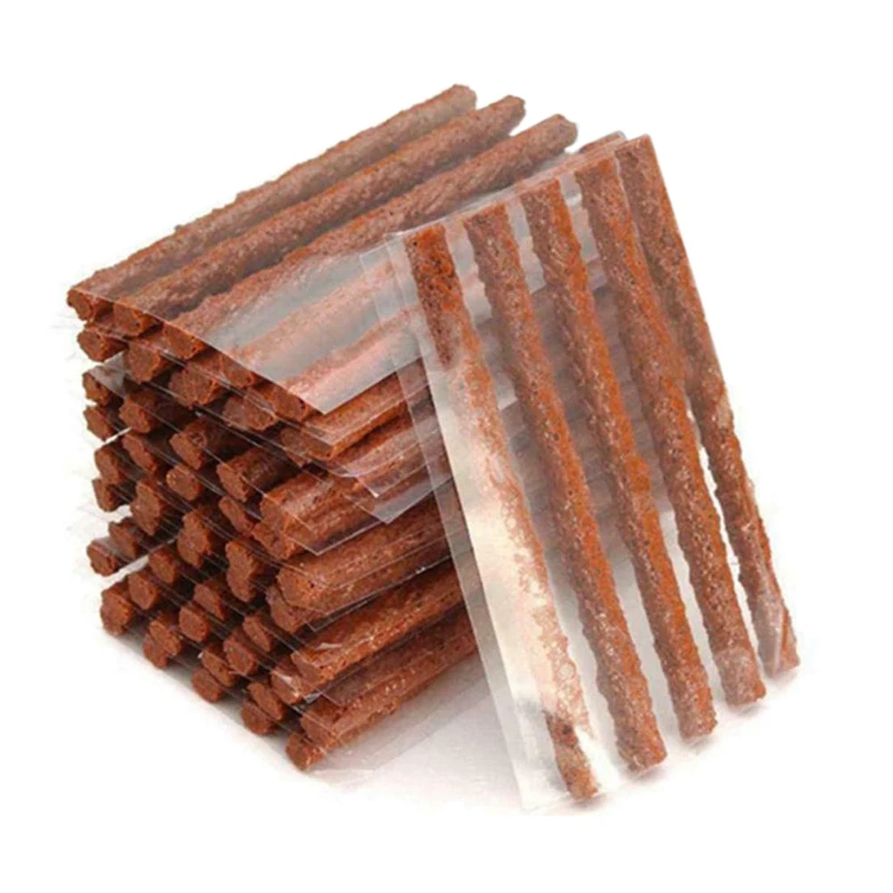 

100PCS Car Tubeless Tire Puncture Repair Tool Rubber Strips Stiring Plug Garage Seal Patch for Tyre Maintenan Universal