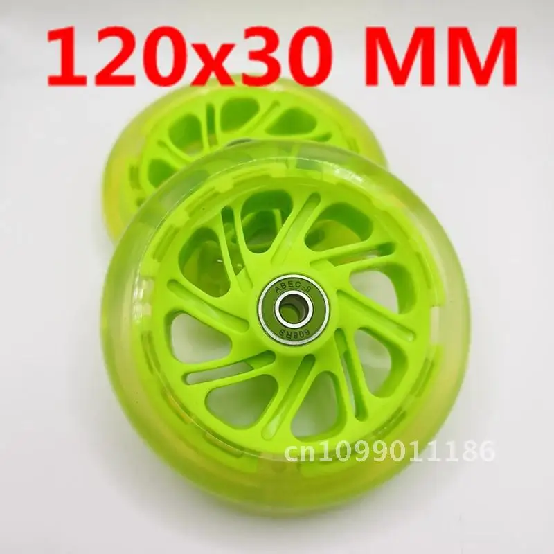 children scooter wheel flashing lighting wheel 80MM 100mm 120mm PU for children scooter