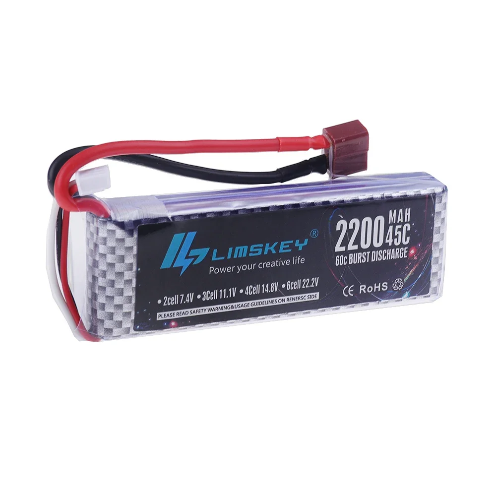 Batterie LiPo 4S 3300mAh T Plug pour Voiture RC - Haute Performance, connecteur T Plug en détail.