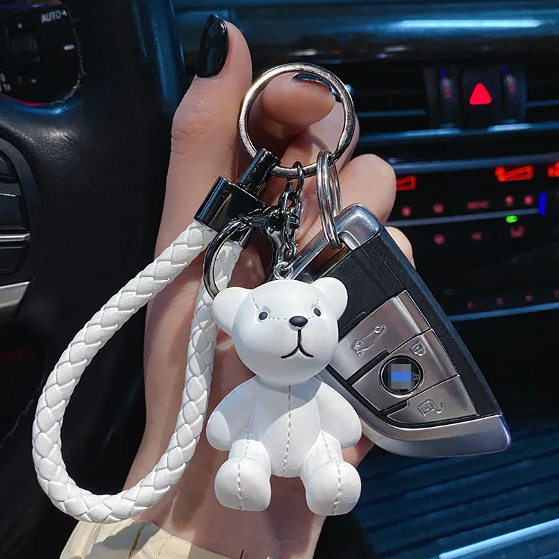 Bear Resin Key Chain Women's Exquisite Bag Accessories Trend Car