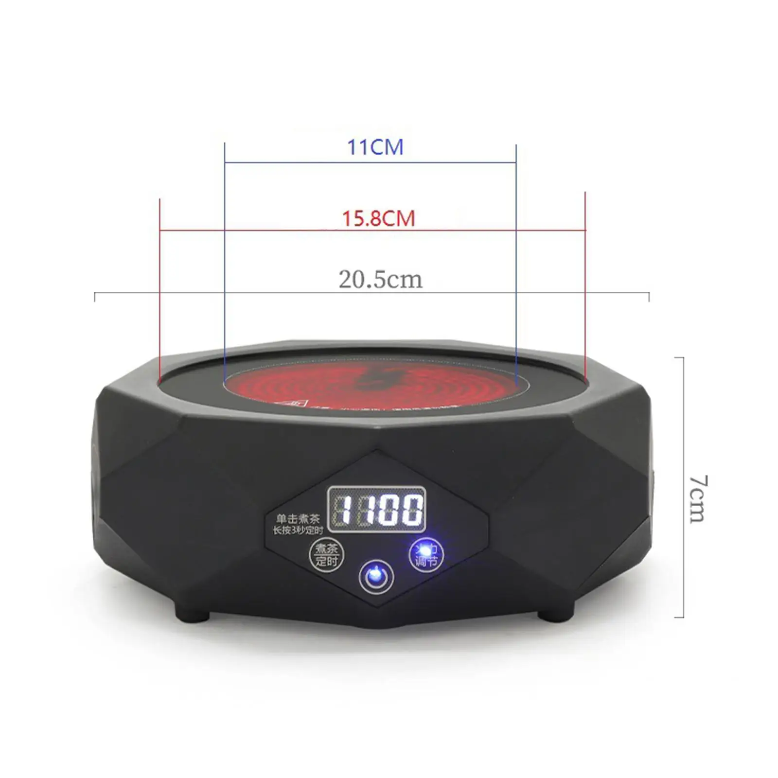 Mini Electric Stove Versatile Portable Coffee Electric Tea Boiler Cooktop Single Burner for Offices Camping Car Tea Rooms Picnic