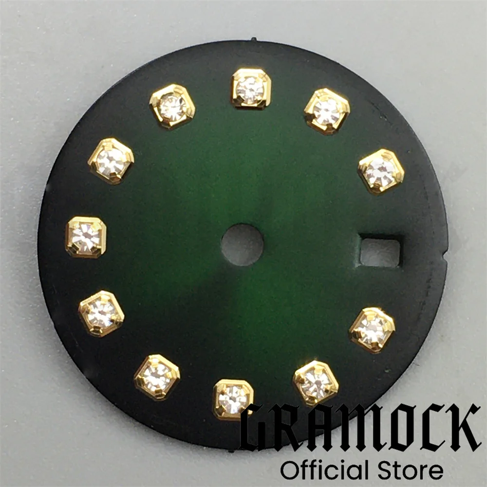 Multicolor Sunburst Gradient Watch Dial with Diamond Markers and Date Window for Automatic Women's Watch