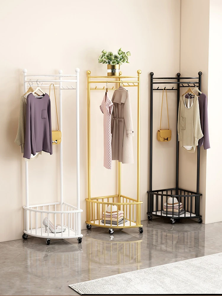 Corner Clothes Hanger Free Standing Metal Rail Perfect Shoe Storage Bedroom Furniture 23 Corner Clothes Hanger Free Standing Metal Rail Perfect Shoe Storage Bedroom Furniture