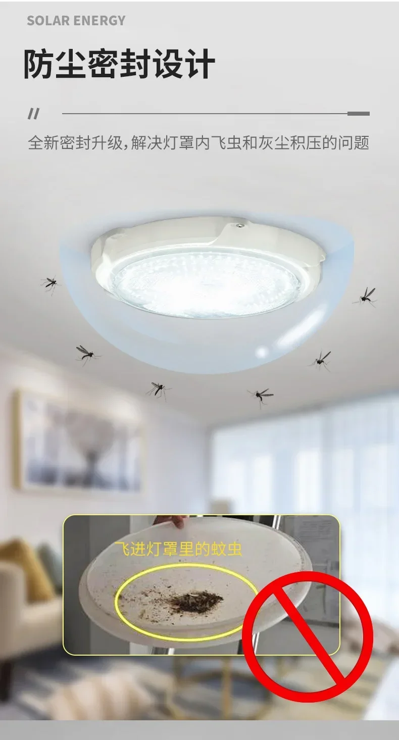 Description Picture 4 of itemSolar Light Ceiling Light Outdoor Separate Panel IP66 Waterproof Ceiling Lamp Indoor Aisle Balcony Bedroom Solar Sensor Lights