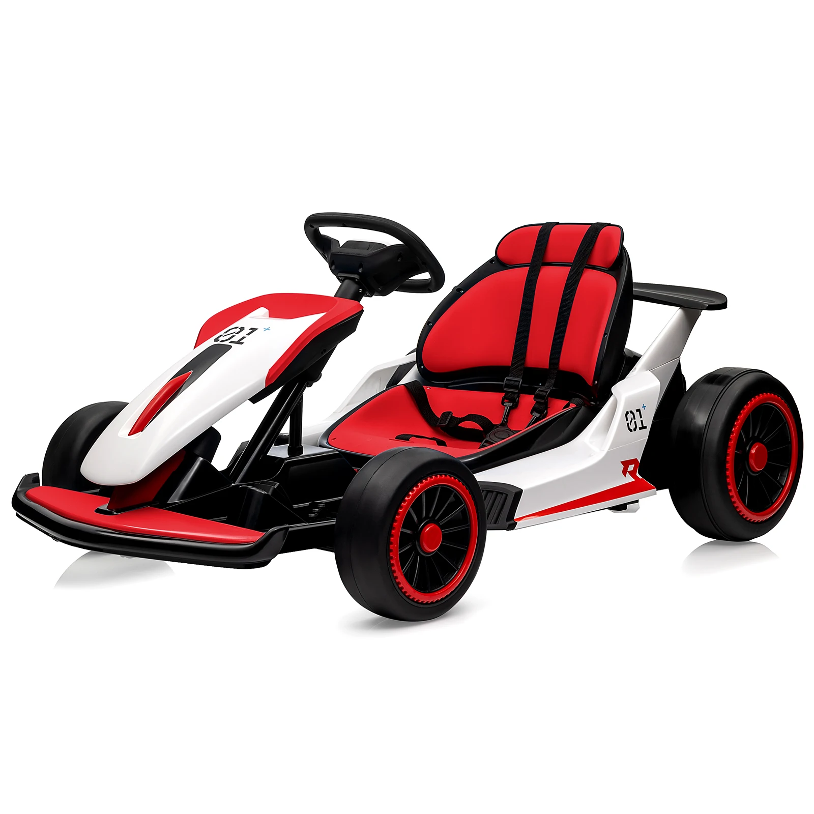 Go Kart for Kids 24V Drift Kart with 2X200W Strong Motor 7AH Big Battery Electric Pedals Electric Go Outdoor Race Toy