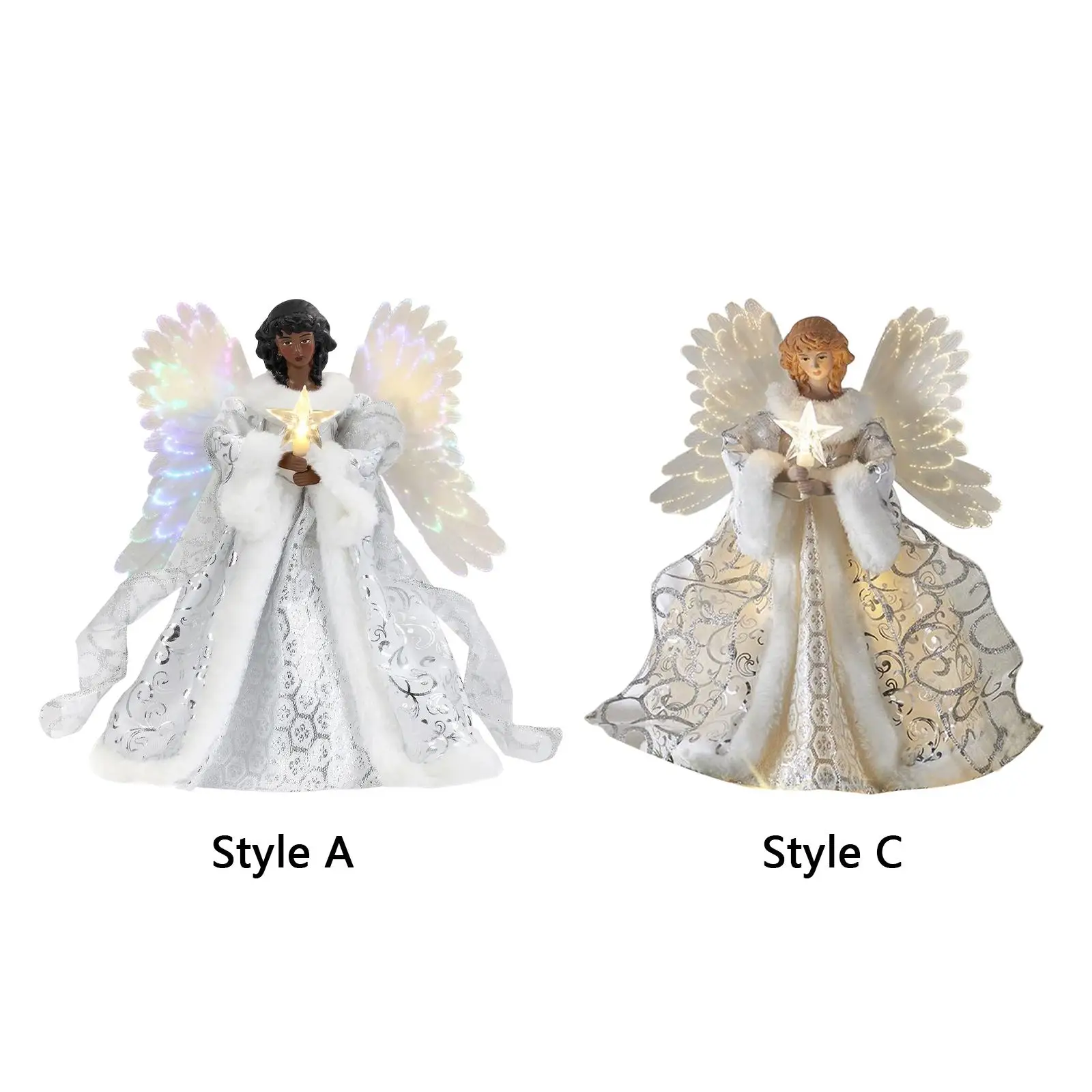 

Рождественская фигурка вертолета ангела, 25*20 см, украшение с подсветкой, ангел