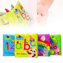 

Dropshipping!! Hot sales Cartoon Alphabet Color Shape Baby Cloth Book Recognition Learning Education Toy