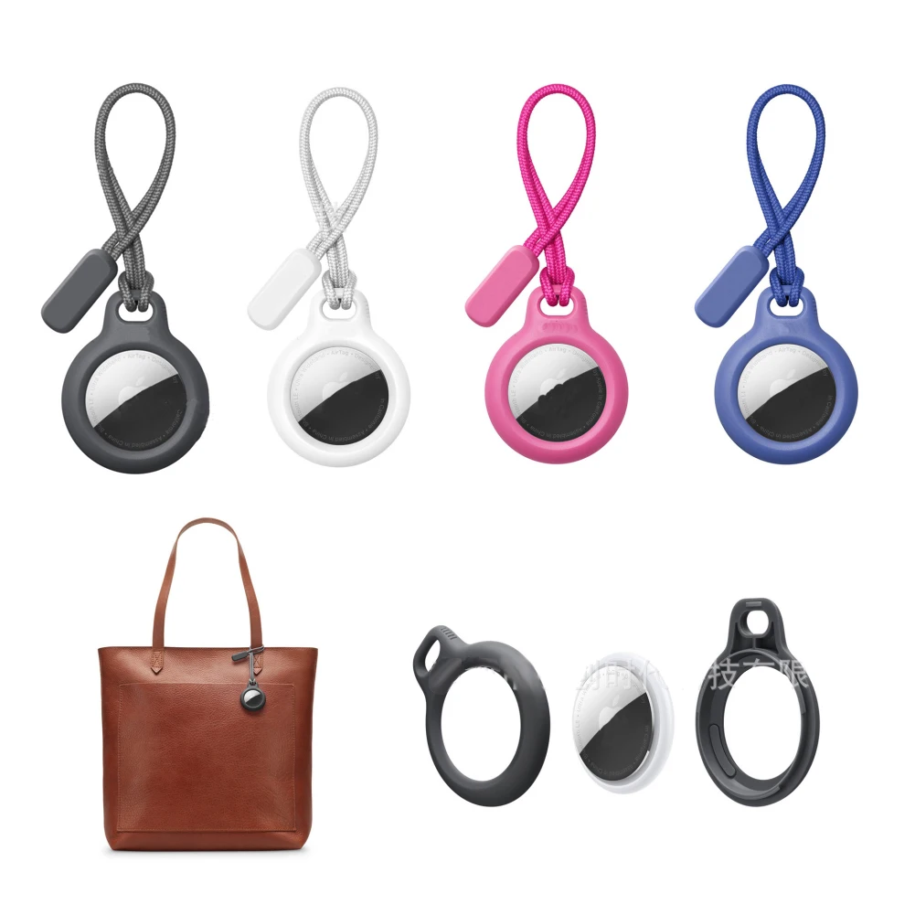 

Protective Cover for Apple Airtag Silicone Case Shell Tracker Accessories Anti-scratch Sleeve Keychain for Apple Airtag
