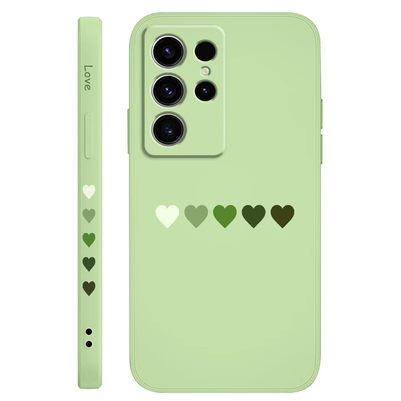Gradient Heart Silicone Phone Case Cover