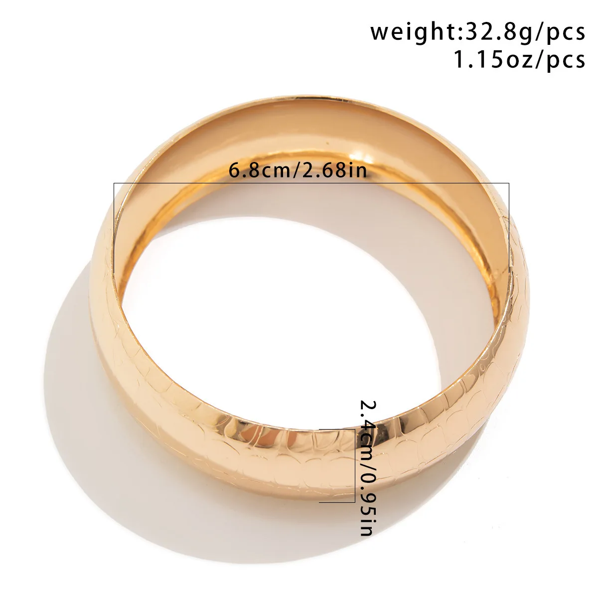 Vintage Punk Texture Wide Cuff Bangle Manchette Gold Plated Anti Allergic Metal Hiphop Exaggerated Bracelet Women Men Jewelry