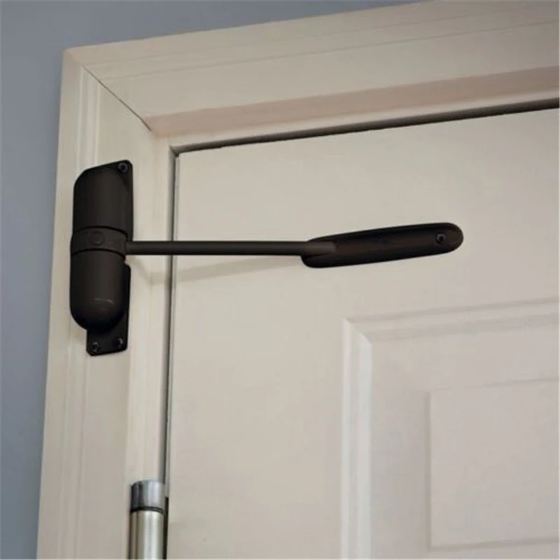 20-70KG Zinc Alloy Spring Door Closer Automatic Mounted Door Stops Adjustable Surface Closer