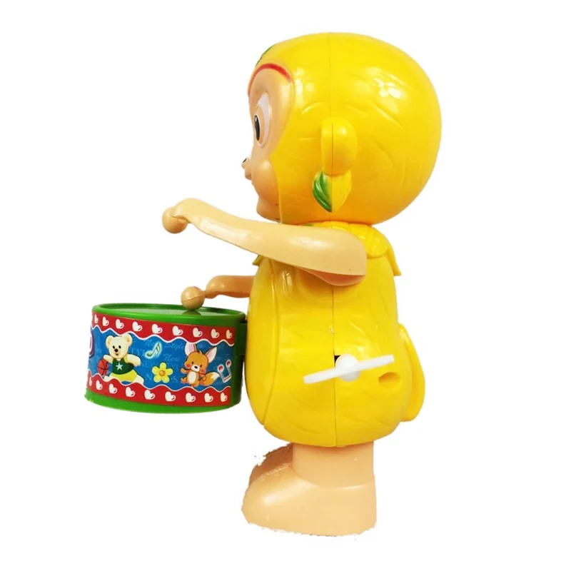 Cute Drummer Monkey Toys Funny Clockwork Drumming Monkey Toys Lovely Animal Clockwork Children's Birthday Gift 1Pcs