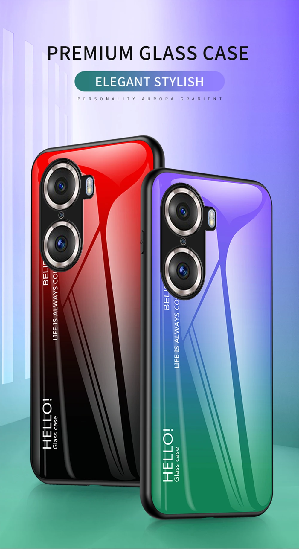 Honor 70 60 50 SE Case DECLAREYAO Hard Tempered Glass Cover For Huawei Honor 30 Pro Plus 20 10 Lite View 30 20 V10 V9 Ca_voghion.com