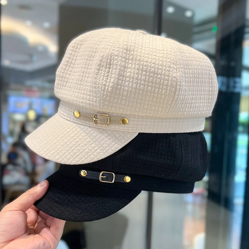 Women’s Octagonal Newsboy Beret – Stylish Retro Winter Hat