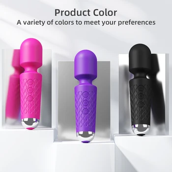 20x8 Upgraded Multi-Speed Vibrations Powerful Quite Mini Wand Massager Rechargeable Body Massager Sex Toys for Woman Vibrator 6