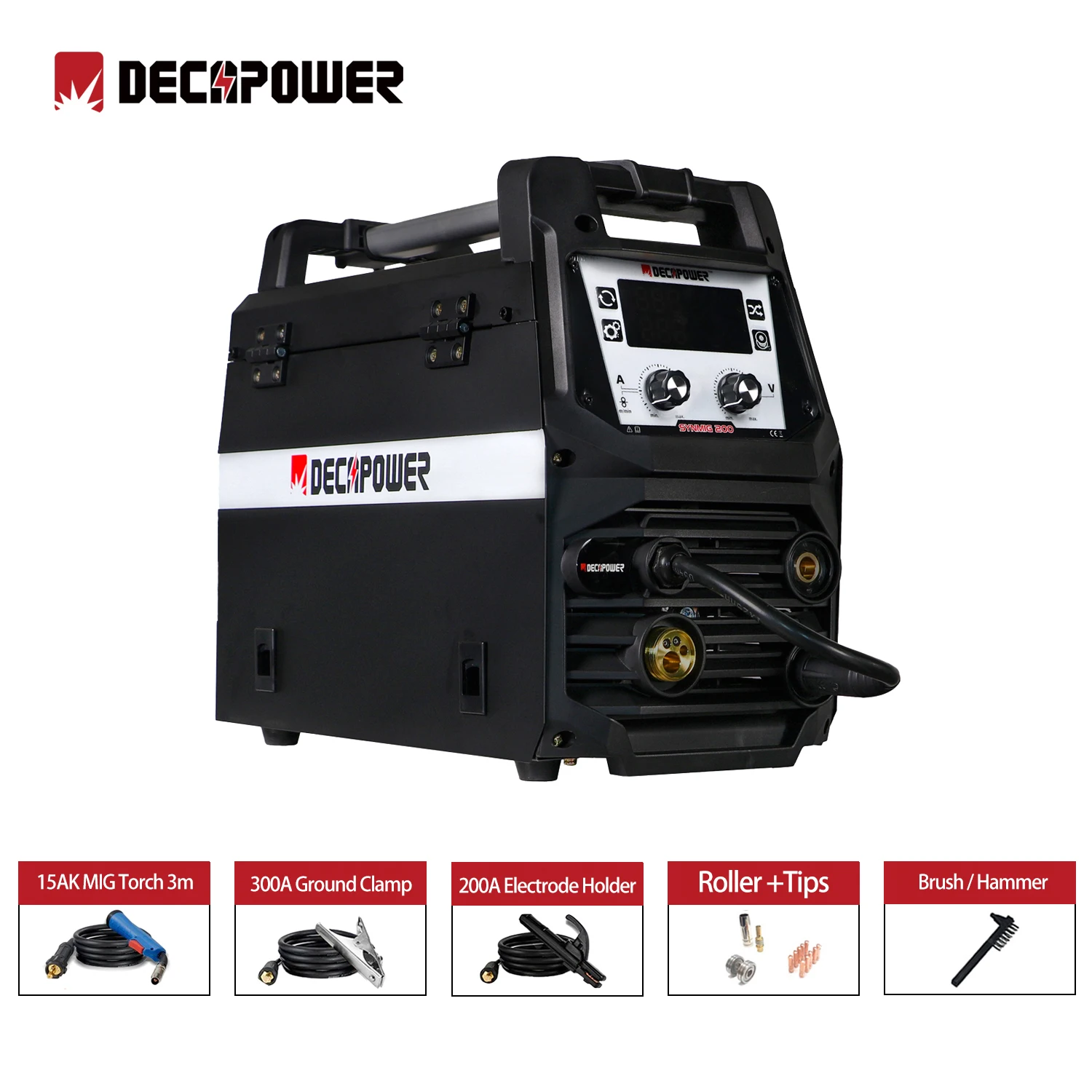 Decapower-SYNMIG-200A-Semi-automatique-MMA-TIG-MIG-MAG-Flux-4-en-1 ...